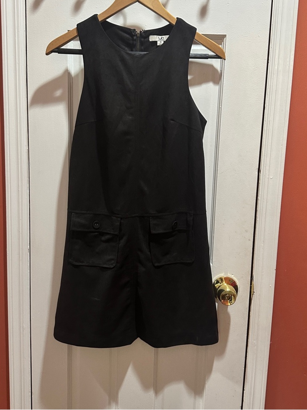 Ya Los Angeles Black Sleeveless Dress with Front Pockets